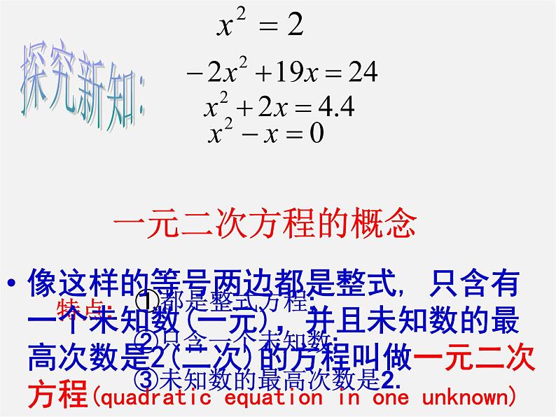 第6套人教初中数学九上  一元二次方程课件206