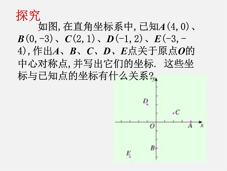 第12套人教初中数学九上   23.2.3 关于原点对称的点的坐标课件第3页