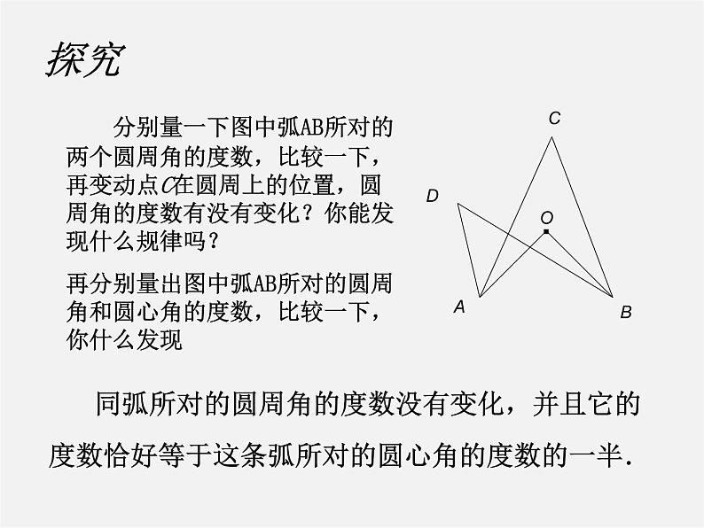 第12套人教初中数学九上   24.1.4 圆周角（第1课时）课件第4页
