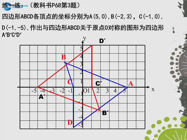 第9套人教初中数学九上  23.2.3 关于原点对称的点的坐标课件07