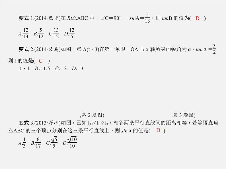 第1套 专题六 锐角三角函数与解直角三角形课件03