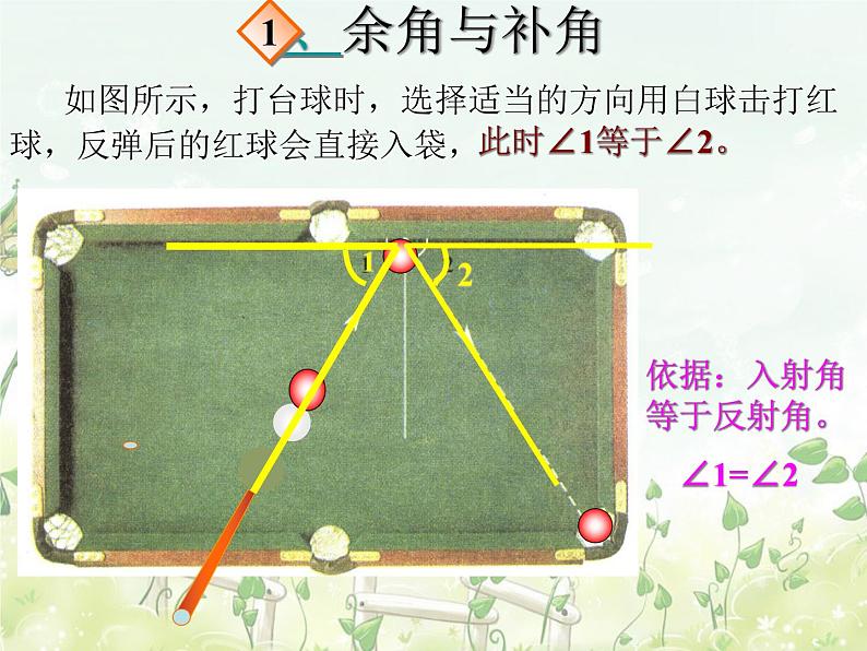 2021-2022学年度北师大版七年级数学下册课件  2.1 两条直线的位置关系 1第3页