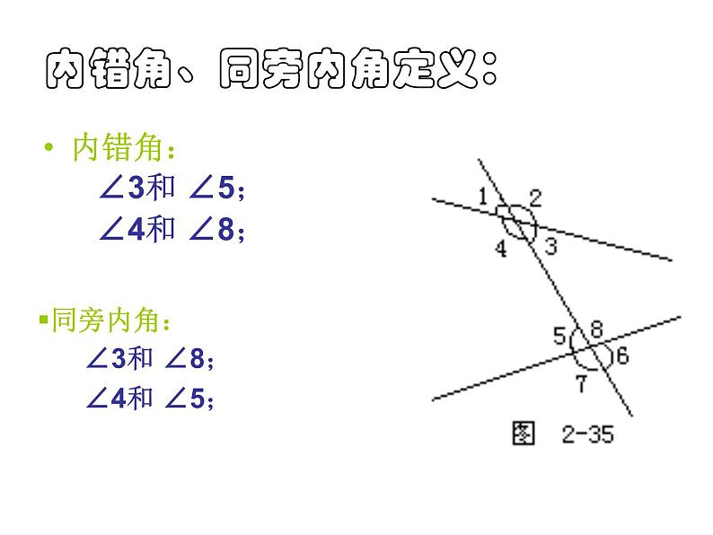 2021-2022学年度北师大版七年级数学下册课件 2.2 探索直线平行的条件（2） 2第5页