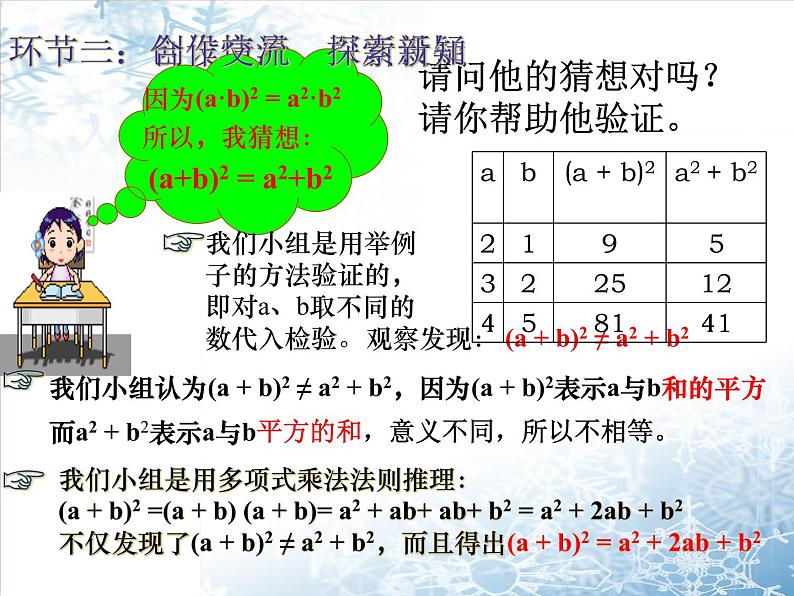 2021-2022学年度北师大版七年级数学下册课件 1.6 完全平方公式 1第8页