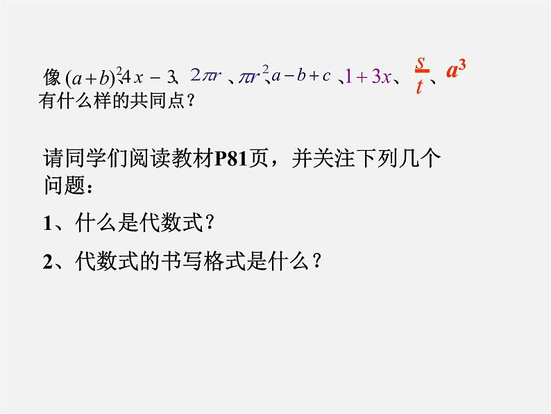 北师大初中数学七上《3.2 代数式》PPT课件 (20)第6页