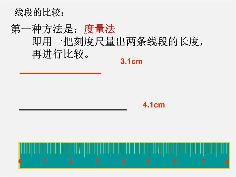 北师大初中数学七上《4.2 比较线段的长短》PPT课件 (1)07