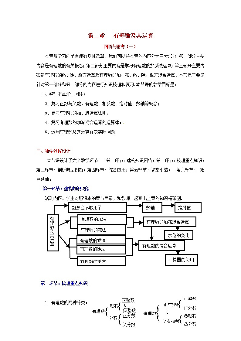 北师大初中数学七上《2.0第二章 有理数及其运算》word教案 (2)01