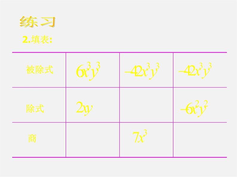 北师大初中数学七下《1.7整式的除法》PPT课件 (3)06