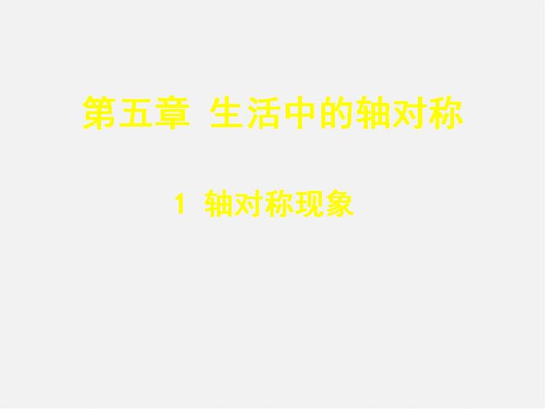 北师大初中数学七下《5.1轴对称现象》PPT课件 (1)第1页