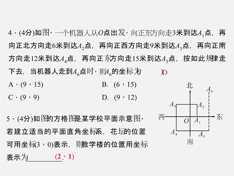 北师大初中数学八上《3.2平面直角坐标系》PPT课件 (4)第5页