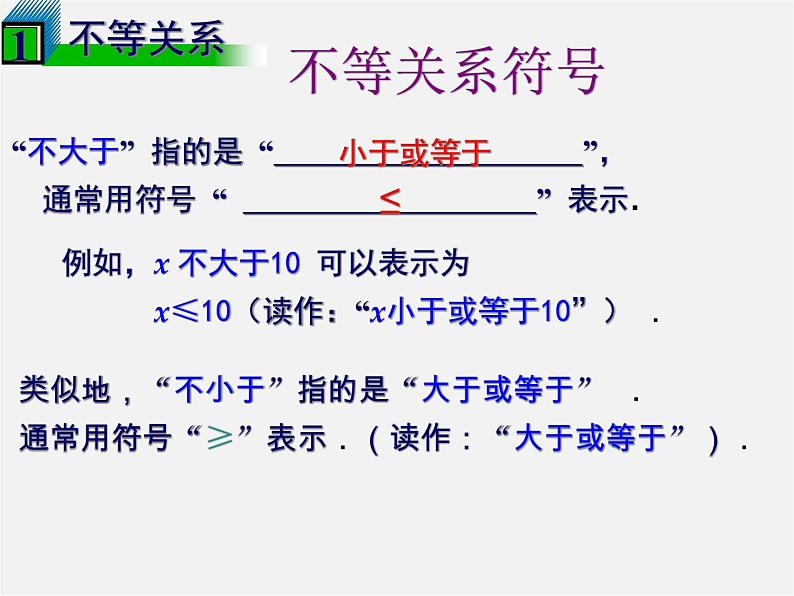 北师大初中数学八下《2.1不等关系》PPT课件 (2)第2页