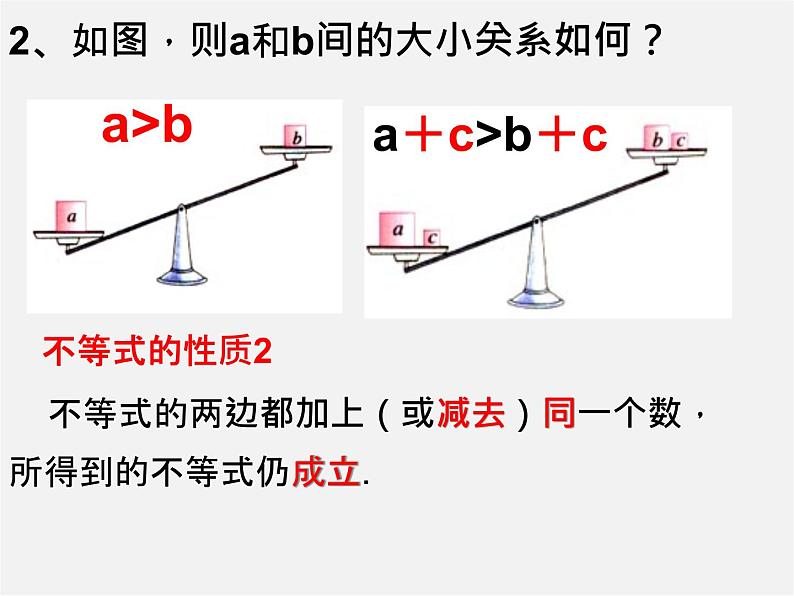 北师大初中数学八下《2.2不等式的基本性质》PPT课件 (2)第4页