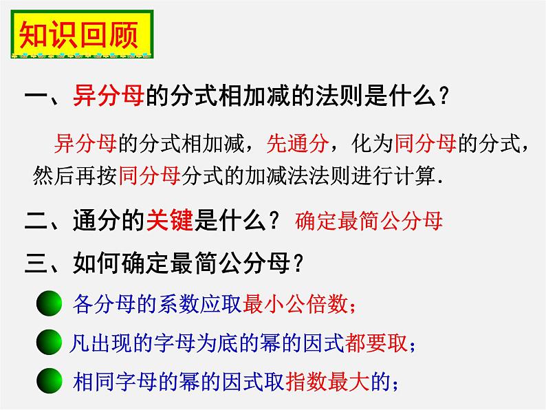 北师大初中数学八下《5.3.分式的加减法》PPT课件 (4)第3页