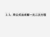 北师大初中数学九上《2.3 用公式法求解一元二次方程》PPT课件 (13)