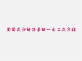 北师大初中数学九上《2.4 用因式分解法求解一元二次方程》PPT课件 (3)