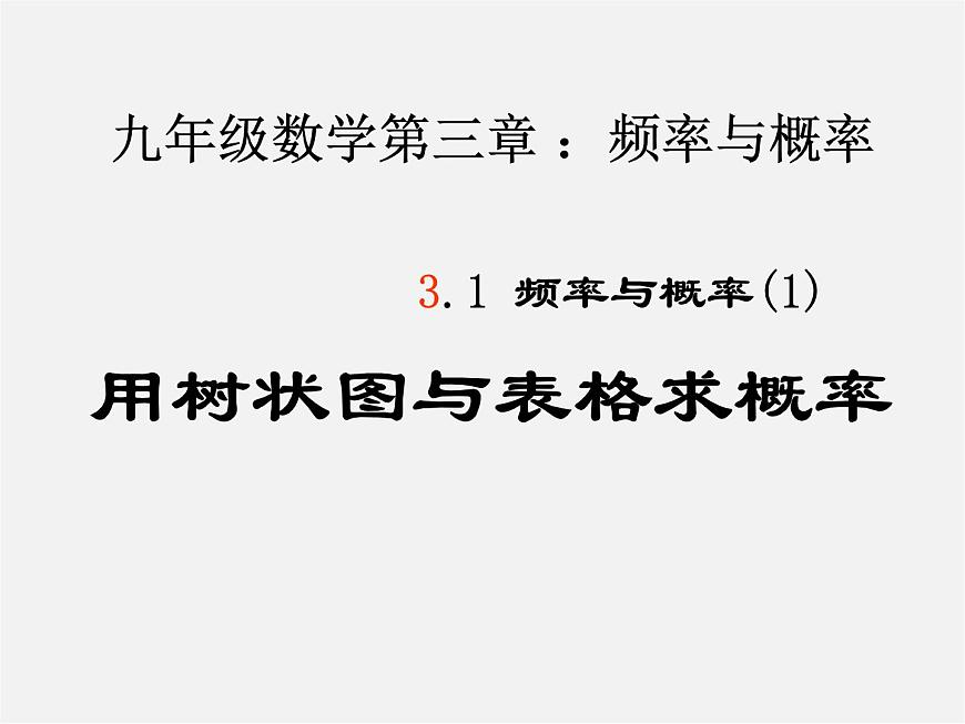 北师大初中数学九上《3.1 用树状图或表格求概率》PPT课件 (16)第1页