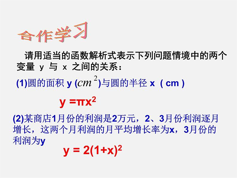 北师大初中数学九下《2.1二次函数》PPT课件第2页