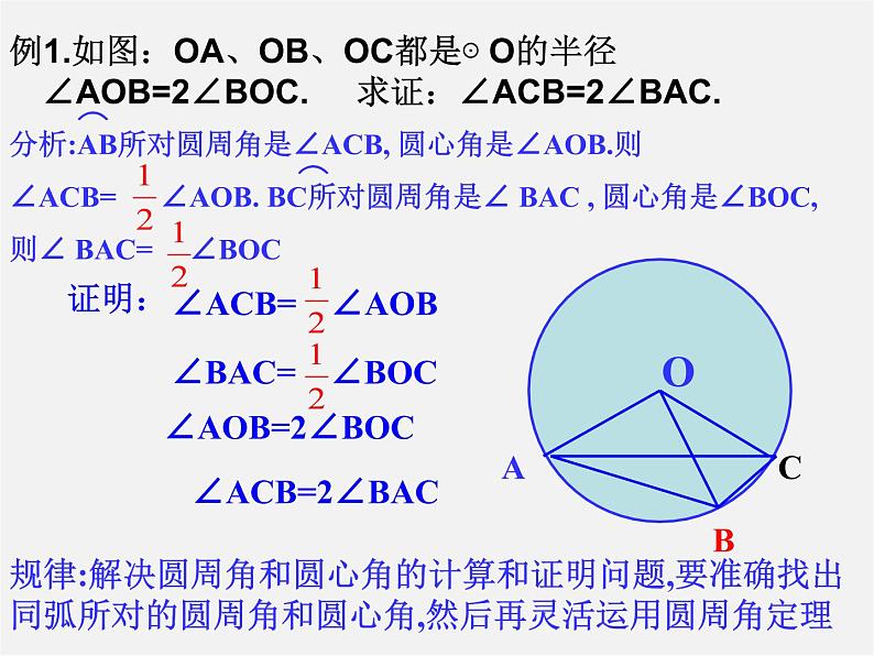 北师大初中数学九下《3.4圆周角和圆心角的关系》PPT课件 (3)08