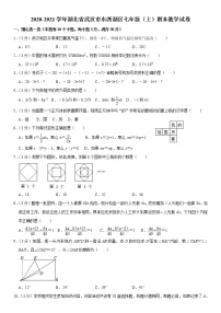 2020-2021学年湖北省武汉市东西湖区七年级（上）期末数学试卷