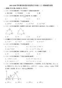 2019-2020学年湖北省武汉市武昌区八年级（上）期末数学试卷