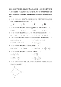 2019-2020学年湖北省武汉市青山区八年级（上）期末数学试卷 - 解析