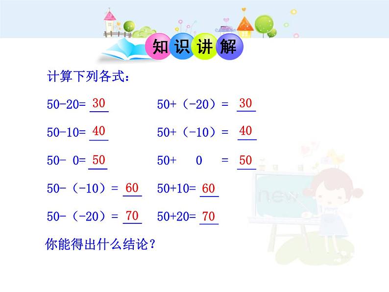 初中数学教学课件：1.3.2  有理数的减法  第1课时（人教版七年级上）第4页