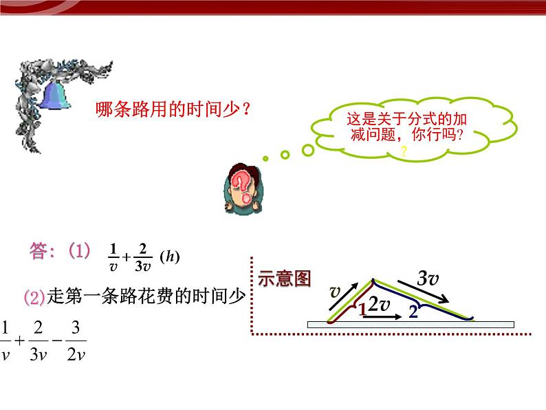 初中数学人教版八年级上册15.2.2 分式的加减 课件PPT02