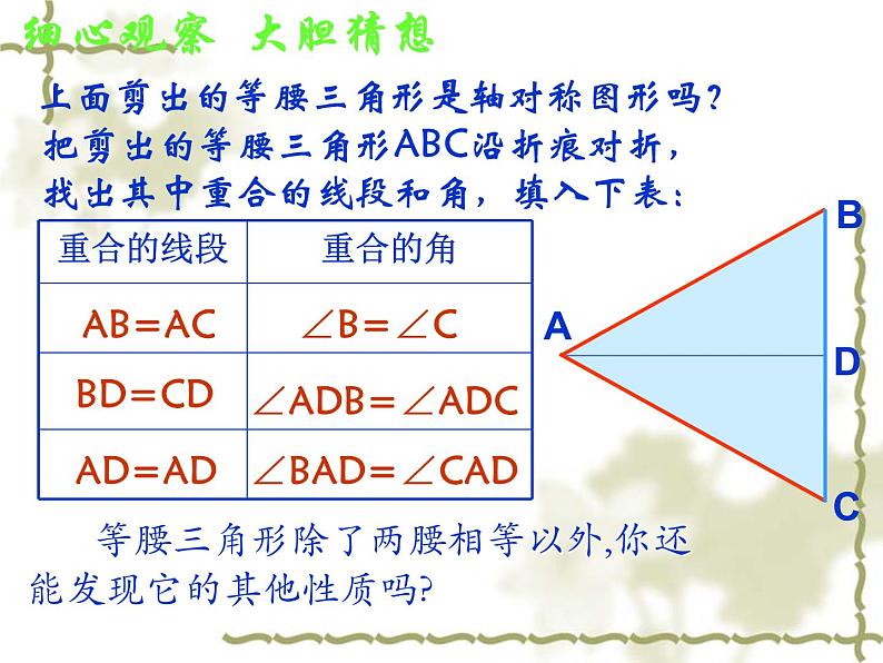 初中数学人教版八年级上册13.3.1等腰三角形（一）课件04