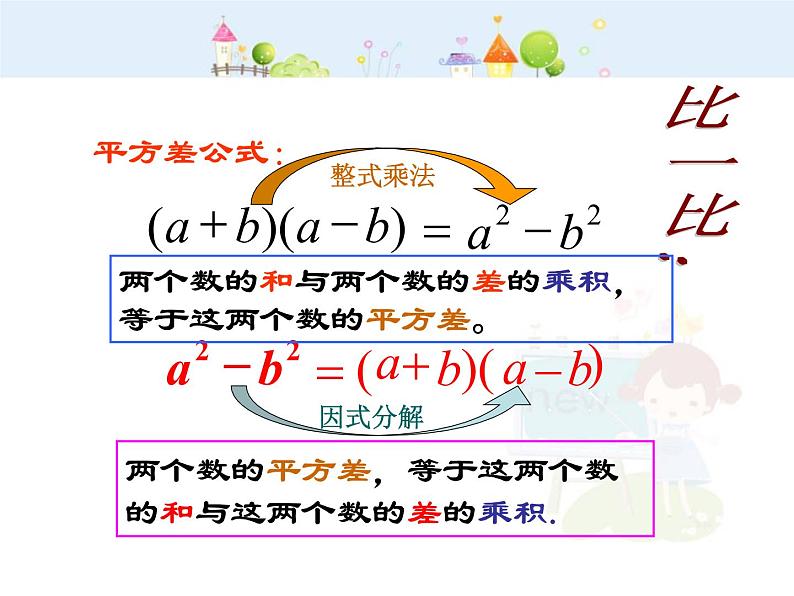 初中数学人教版八年级上册第14章 整式的乘法与因式分解公式法（一）课件07