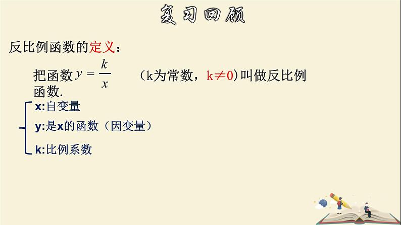 6.1.2 反比例函数（2）-2021-2022学年八年级数学下册教学课件(浙教版)第3页