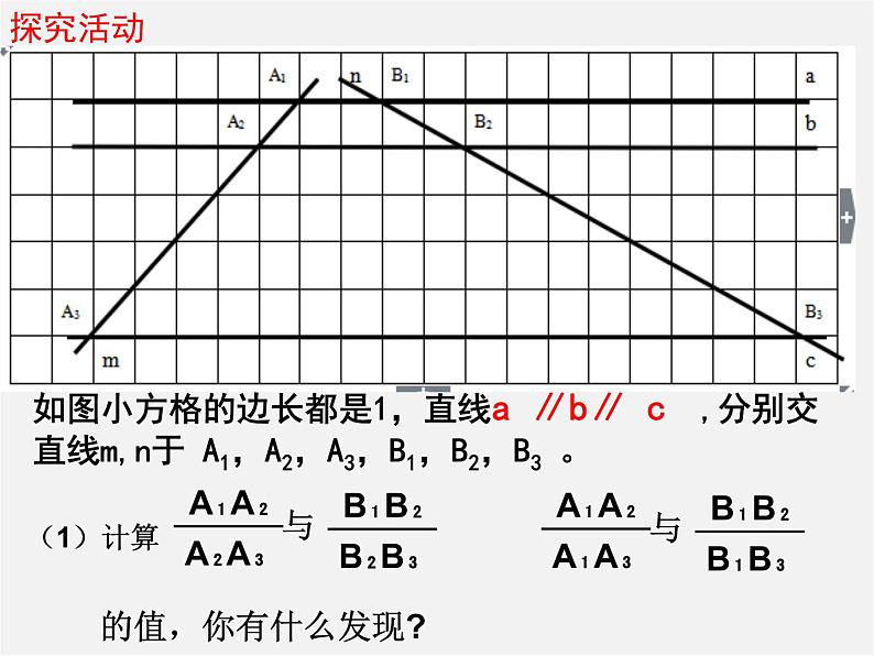 北师大初中数学九上《4.2 平行线分线段成例》PPT课件第4页