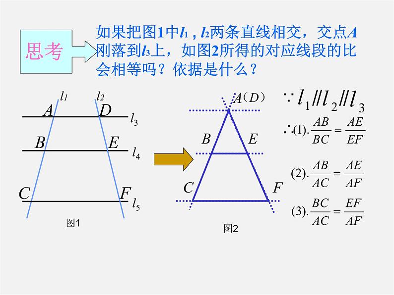 北师大初中数学九上《4.2 平行线分线段成例》PPT课件第8页