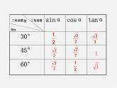 北师大初中数学九下《1.230°，45°，60°角的三角函数值》PPT课件 (1)