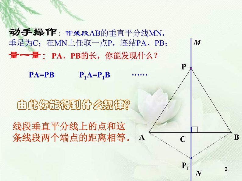 初中数学人教版八年级上册13.1.2线段的垂直平分线课件第2页