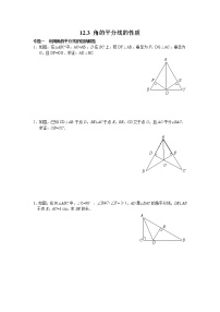 人教版八年级上册12.3 角的平分线的性质综合训练题