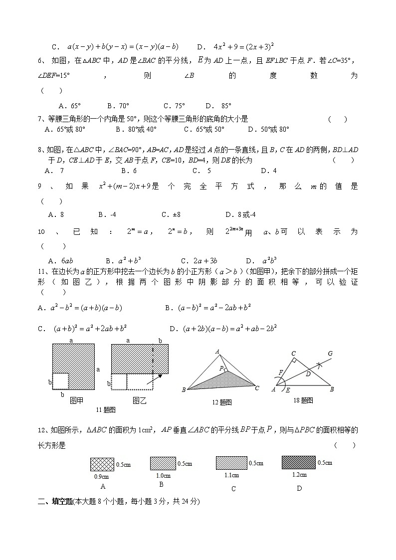 八年级上期末数学试卷12（教培机构期末复习模拟专用）第2页