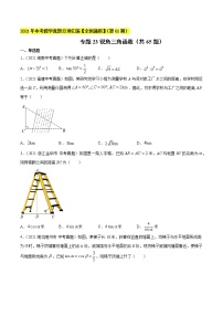 专题23锐角三角函数（共65题）-2021年中考数学真题分项汇编（原卷版）【全国通用】