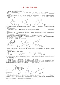 人教版八年级上册第十二章 全等三角形综合与测试同步练习题