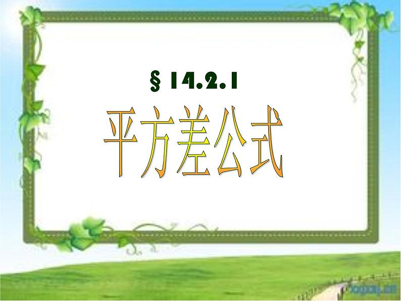 人教版数学八年级上册 14.2.1 平方差公式33p 课件04