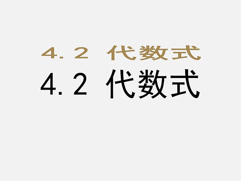 浙教初中数学七上《4.2 代数式》PPT课件 (7)第1页