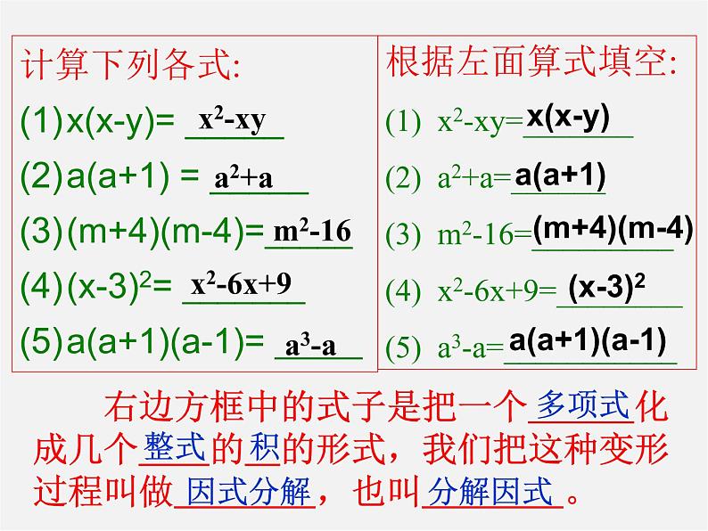 浙教初中数学七下《4.1 因式分解》PPT课件 (2)02