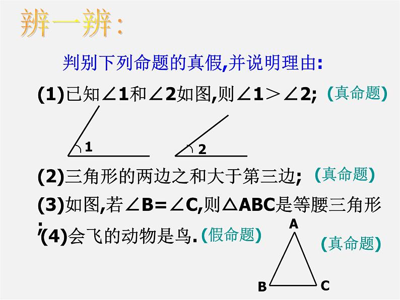 浙教初中数学八上《1.2定义与命题》PPT课件05