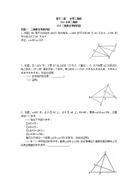 初中数学人教版八年级上册12.2 三角形全等的判定练习