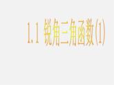 浙教初中数学九下《1.1 锐角三角函数》PPT课件 (14)
