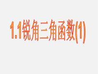 2021学年1.1 锐角三角函数多媒体教学课件ppt