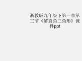 浙教初中数学九下《1.3 解直角三角形》PPT课件 (29)