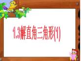 浙教初中数学九下《1.3 解直角三角形》PPT课件 (3)