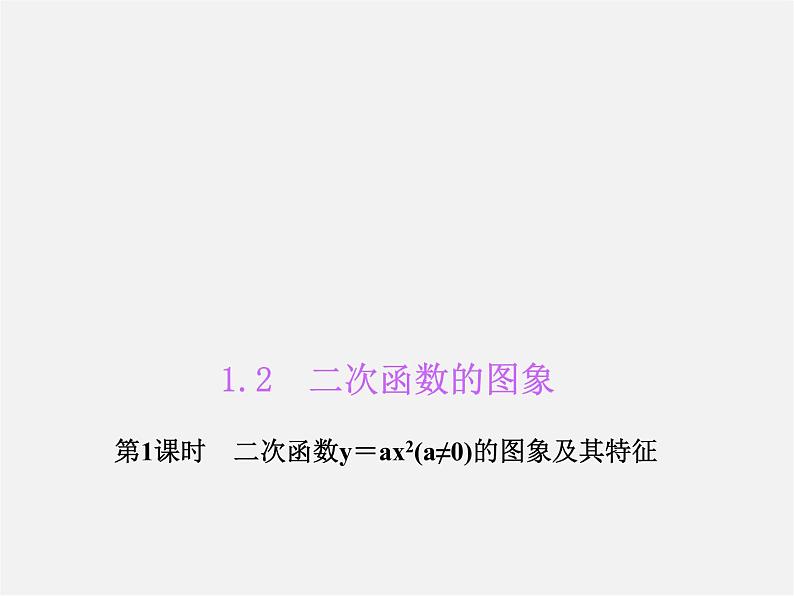 浙教初中数学九上《1.2 二次函数的图象》PPT课件 (1)01