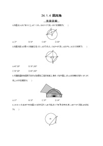 2021学年24.1.4 圆周角当堂检测题