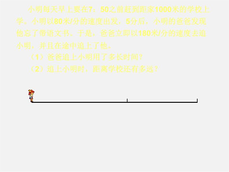 北师大初中数学七上《5.6 应用一元一次方程—追赶小明》PPT课件 (1)05